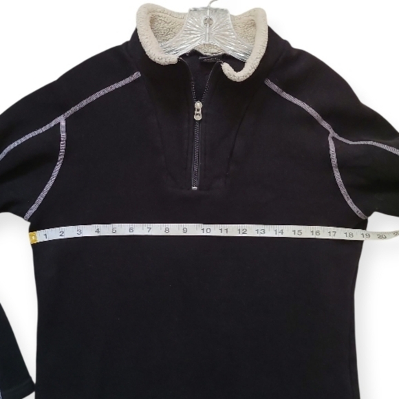 KUHL Mens Europa 1/4 Zip Pullover Sweater Black Longsleeve Size Medium - Picture 14 of 16